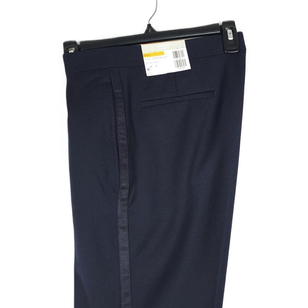 Alfani Men's Slim-Fit Stretch 2-Piece Tuxedo Diamond Grid Navy 38R 30x30 NWT - Picture 6 of 9